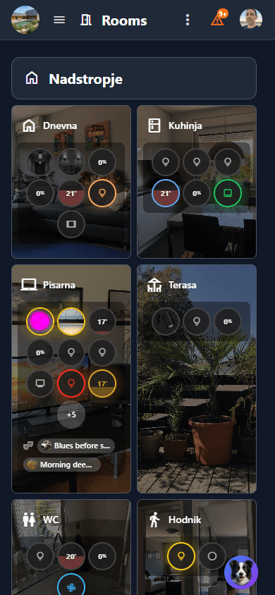 Rooms on mobile